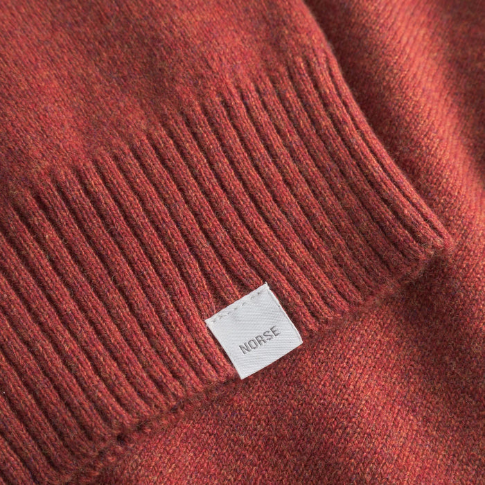 Norse Projects - Merino Lambswool Sweater in Brick - Nigel Clare