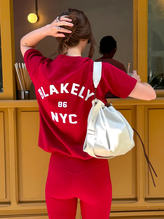 NYC Oversized T-Shirt - Cherry Red