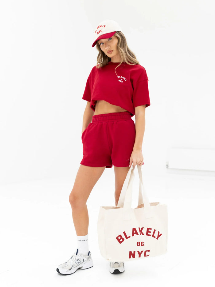 NYC Oversized T-Shirt - Cherry Red