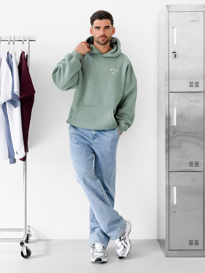 NYC Relaxed Hoodie - Sage Green