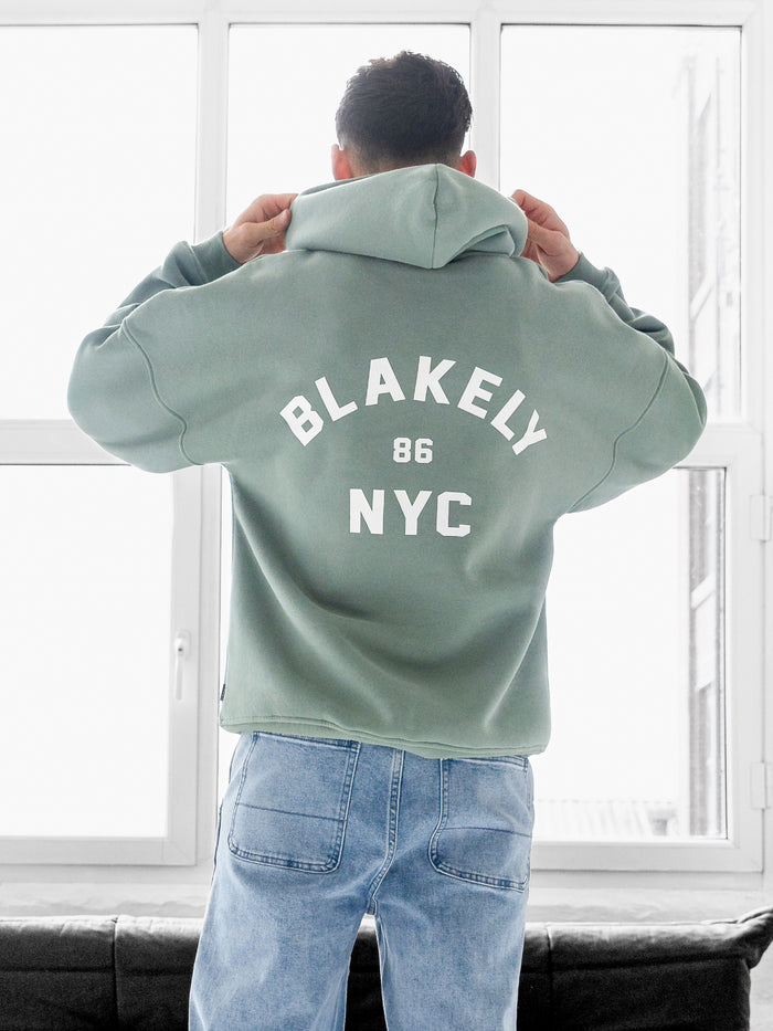 NYC Relaxed Hoodie - Sage Green