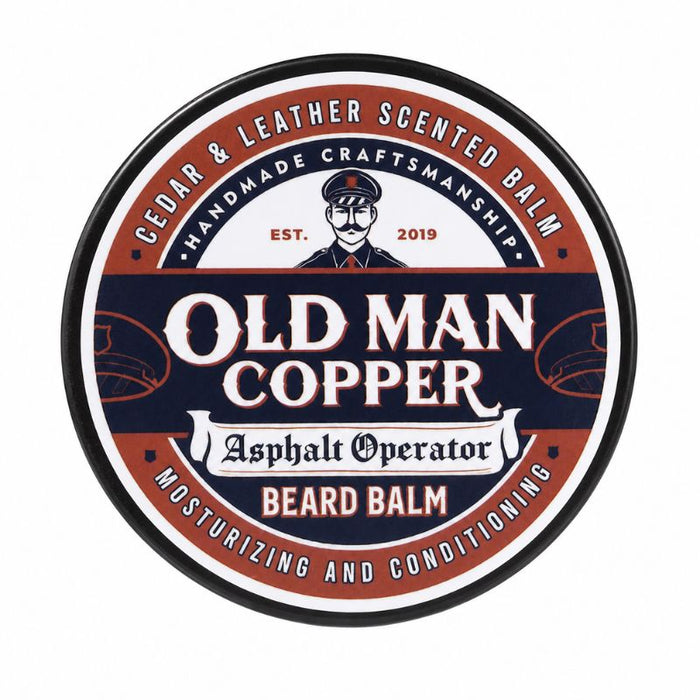Old Man Copper "Asphalt Operator" Cedar Leather Beard Balm 4 oz
