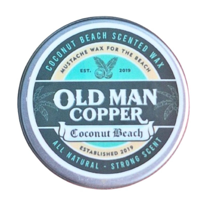 Old Man Copper "Coconut Beach" Coconut Mustache Wax 1 oz