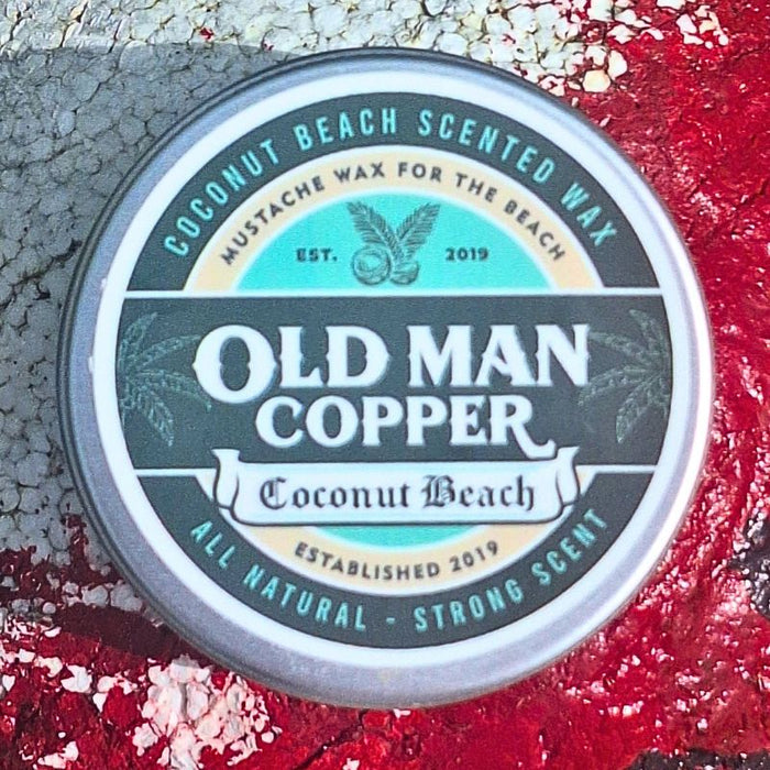 Old Man Copper "Coconut Beach" Coconut Mustache Wax 1 oz