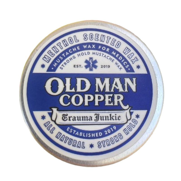 Old Man Copper "Trauma Junkie" Menthol Mustache Wax 1 oz