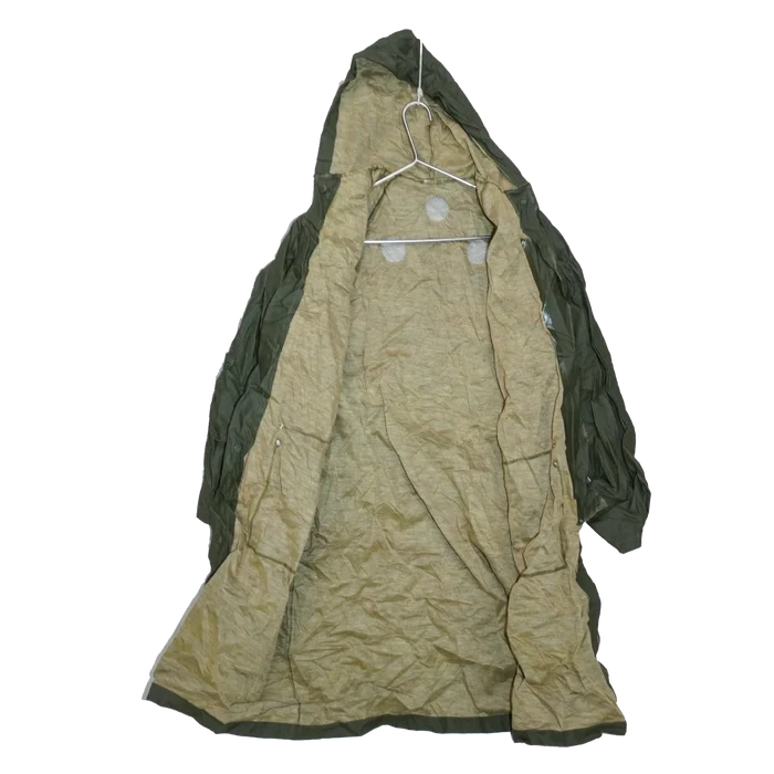 Olive Drab Rubberized Rain Coat - Medium - Army & Outdoors - Rain Jackets