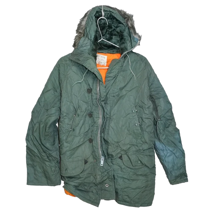 Olive N-3B Extreme Cold Weather Jacket - Large - Army & Outdoors - Parkas