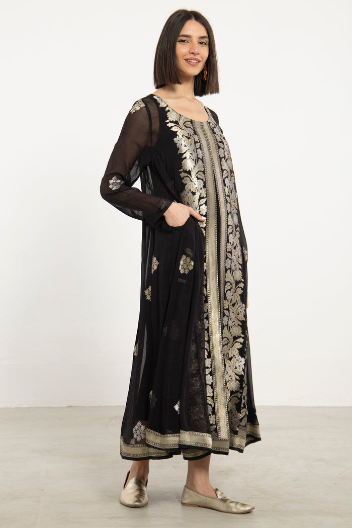 One-Of-a-Kind Souraya Black & Gold Dress