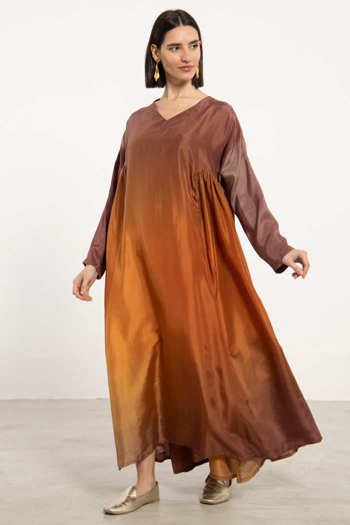 One-Of-a-Kind Zam Silk Ombré Dress