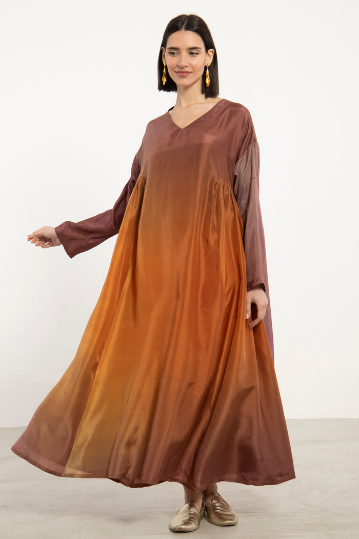 One-Of-a-Kind Zam Silk Ombré Dress