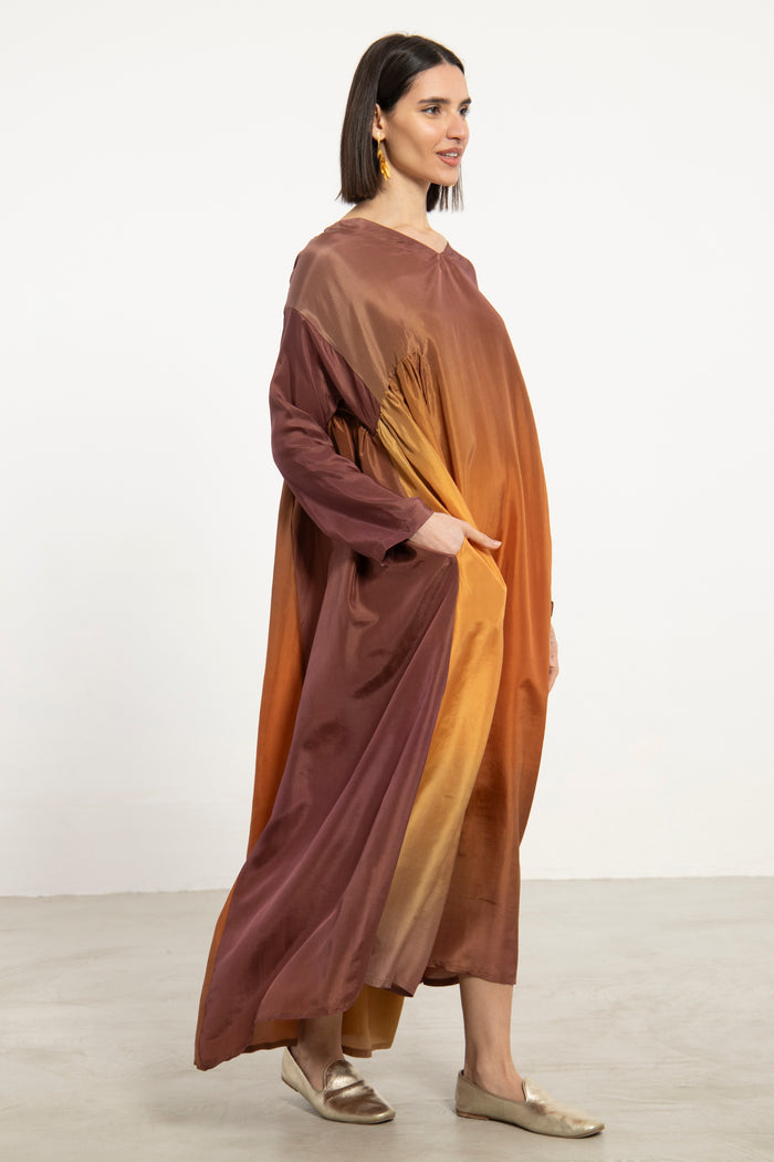 One-Of-a-Kind Zam Silk Ombré Dress