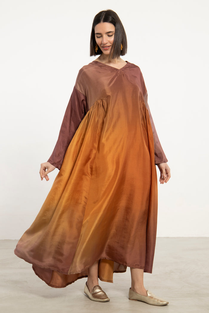 One-Of-a-Kind Zam Silk Ombré Dress