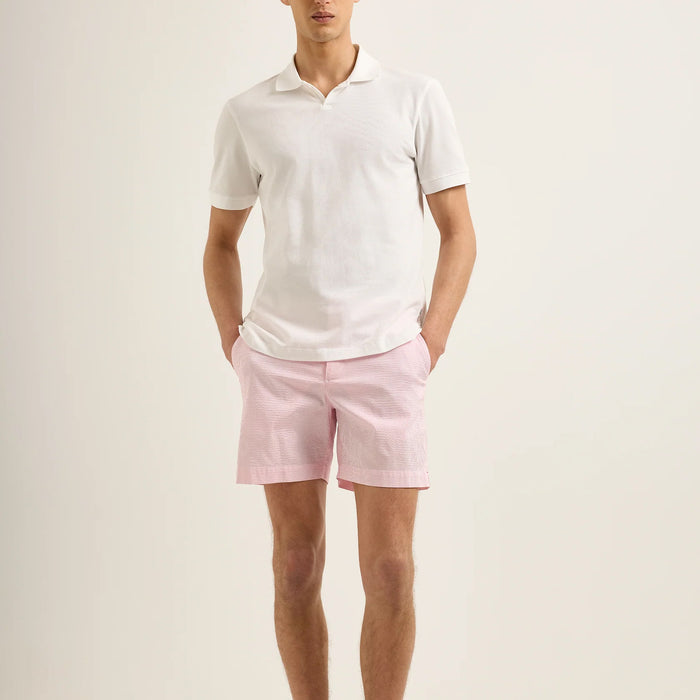 Orlebar Brown - Bruno Pique Polo in White - Nigel Clare