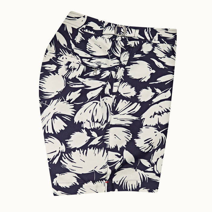 Orlebar Brown - Bulldog Botany Swim Shorts in Navy/White Sand - Nigel Clare