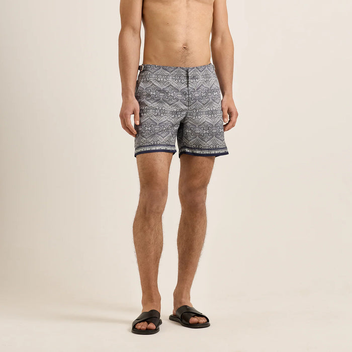 Orlebar Brown - Bulldog Carnival Swim Shorts in Night Iris - Nigel Clare