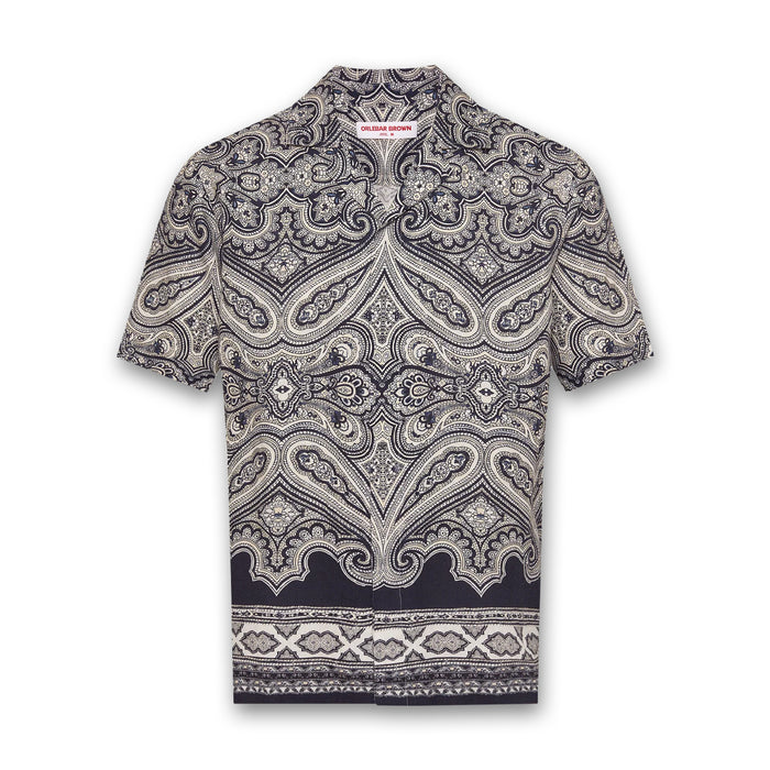 Orlebar Brown - Maitan Carnival SS Shirt in Night Iris - Nigel Clare