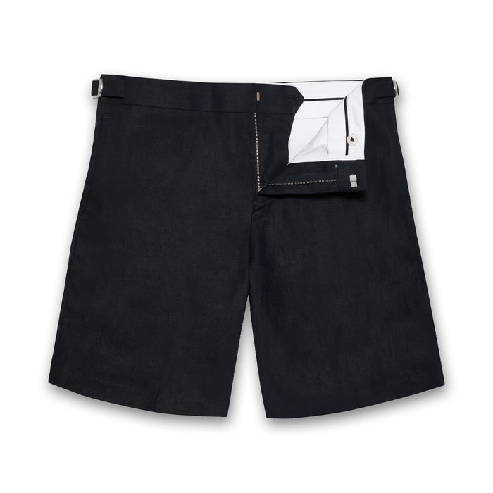 Orlebar Brown - Norwich Linen Shorts in Night Iris - Nigel Clare