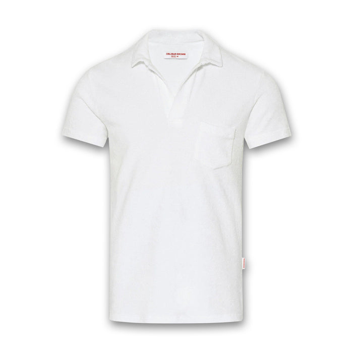 Orlebar Brown - Terry Polo in White - Nigel Clare