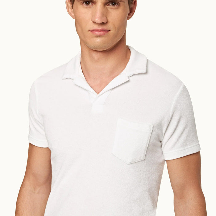 Orlebar Brown - Terry Polo in White - Nigel Clare