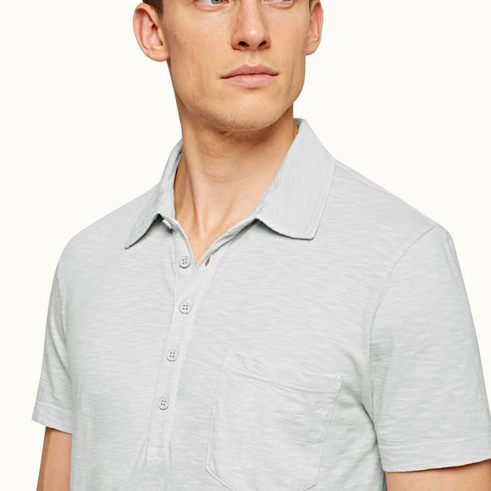 Orlebar Brown - Thompson Garment Dyed Polo Shirt in Rock Salt - Nigel Clare