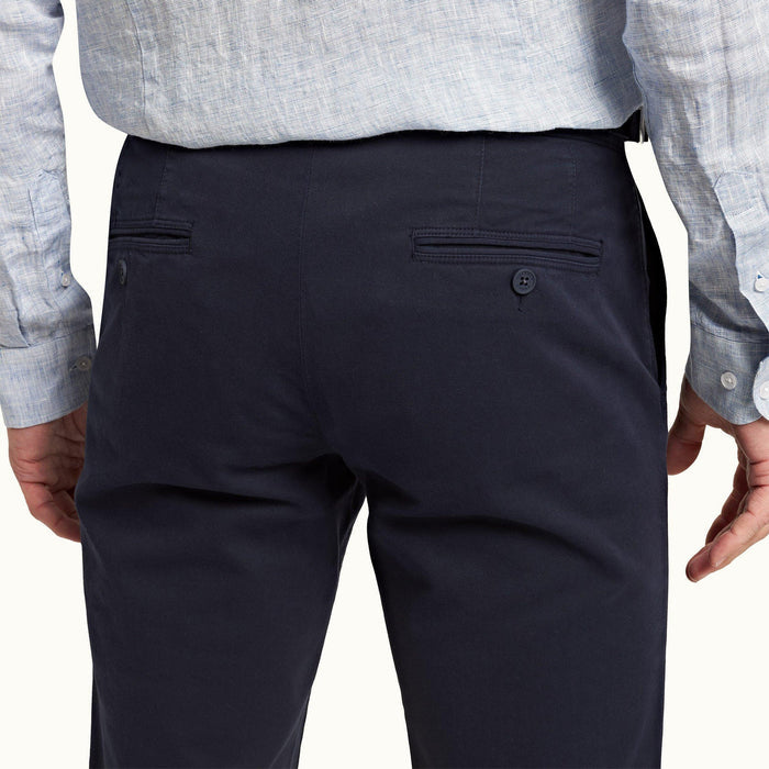 Orleber Brown - Fallon Stretch-Cotton Chinos in Dark Navy - Nigel Clare