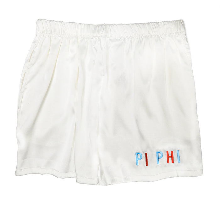 OTM - Sorority Satin Embroidered Lounge Shorts
