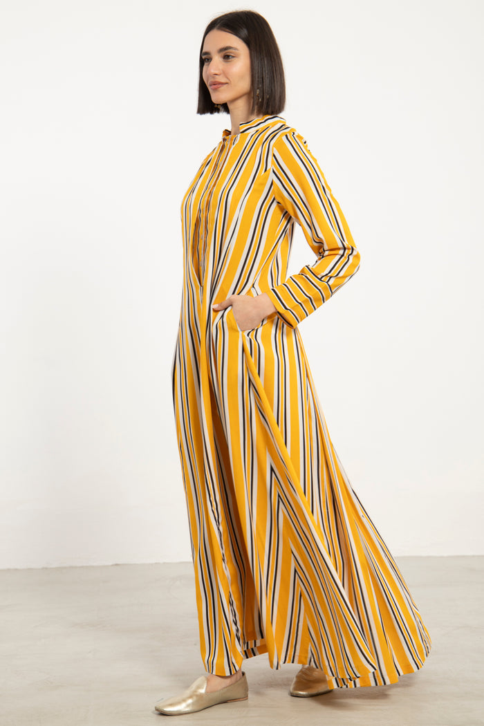 Ottoman Cotton Striped Dress