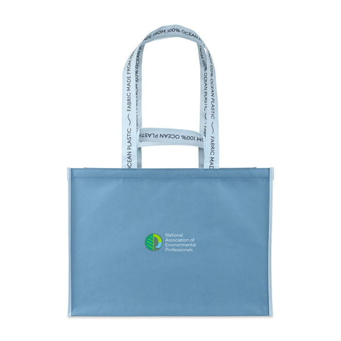 Out of the Ocean® Reusable XL Shopper with Click N' Stay® - Slate Grey | Custom Branded | Lemon Print