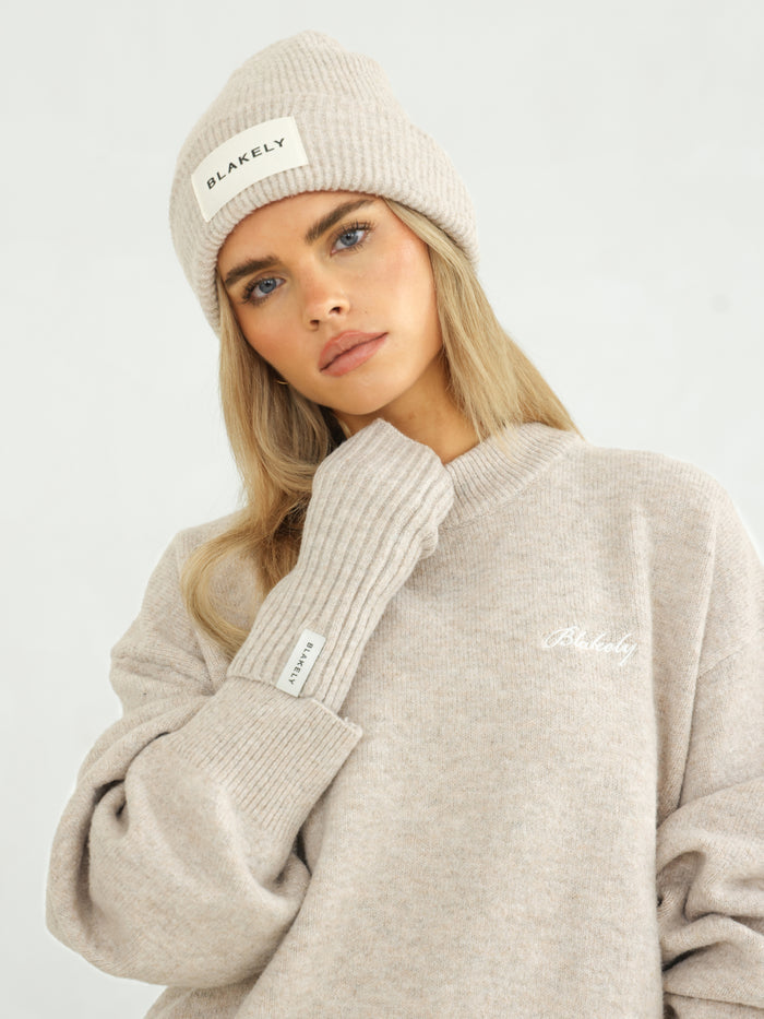 Oversized Knitted Jumper - Toasted Taupe