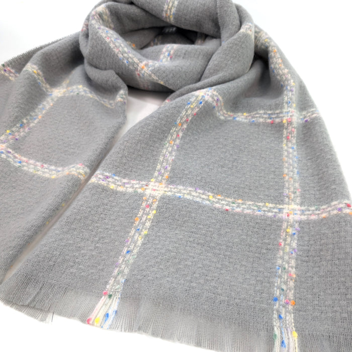 Pantai - Spotty Boxy Thick Scarf (60x180cm) - Dove Grey