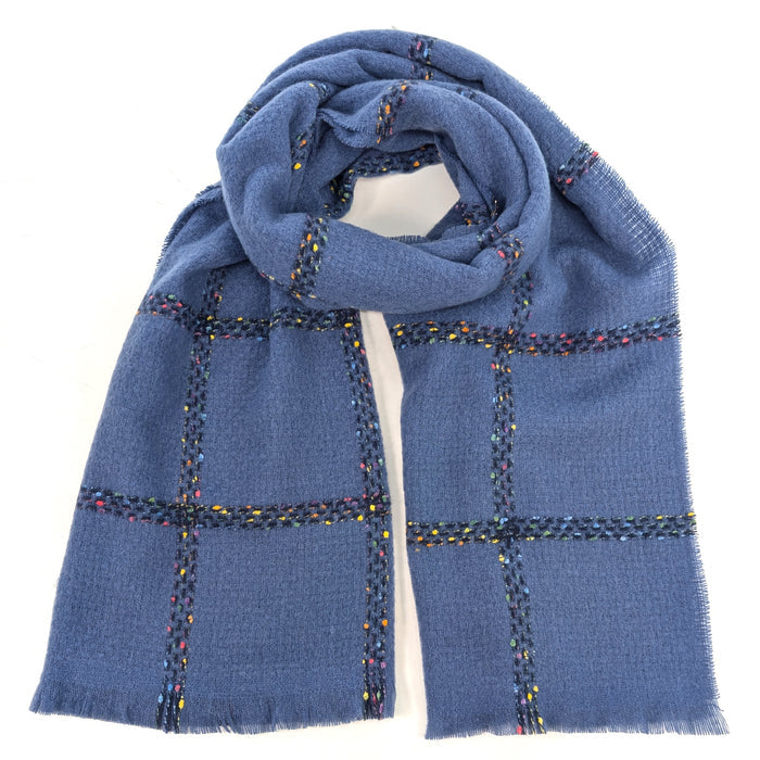 Pantai - Spotty Boxy Thick Scarf (60x180cm) - Sky Blue