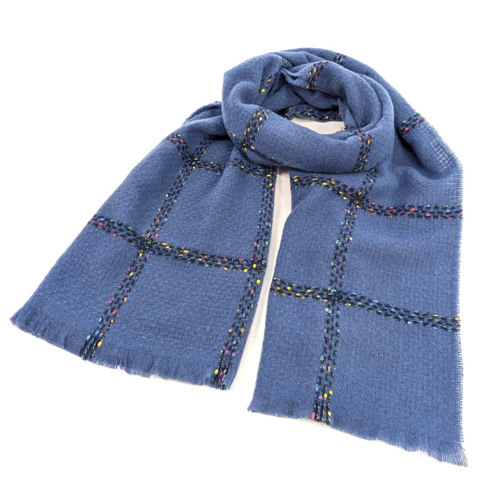 Pantai - Spotty Boxy Thick Scarf (60x180cm) - Sky Blue