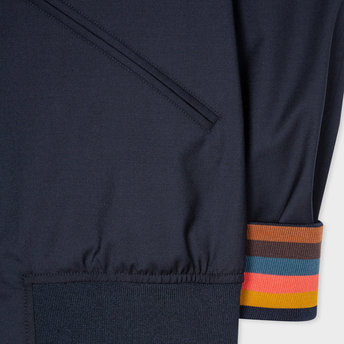 Paul Smith - Loro Piana Storm System Bomber Jacket in Navy - Nigel Clare