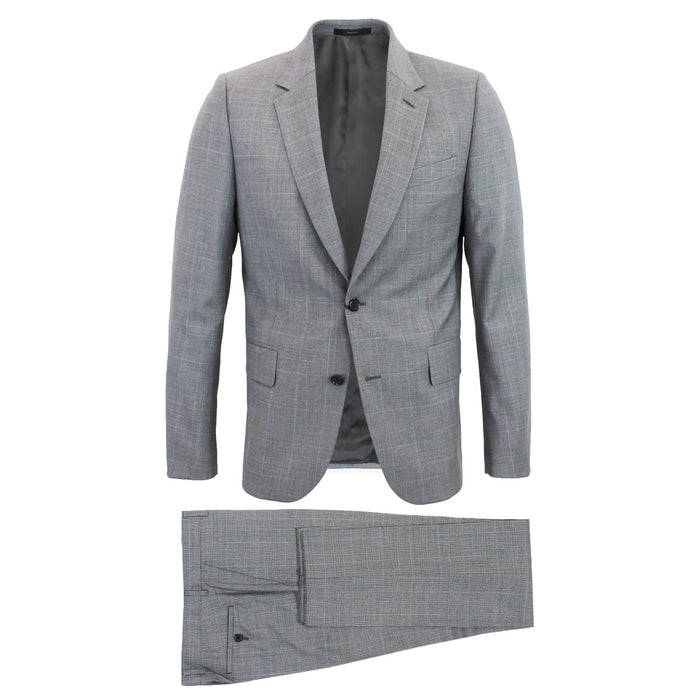 Paul Smith - Soho Tailored Fit Suit in Grey/Blue Check - Nigel Clare
