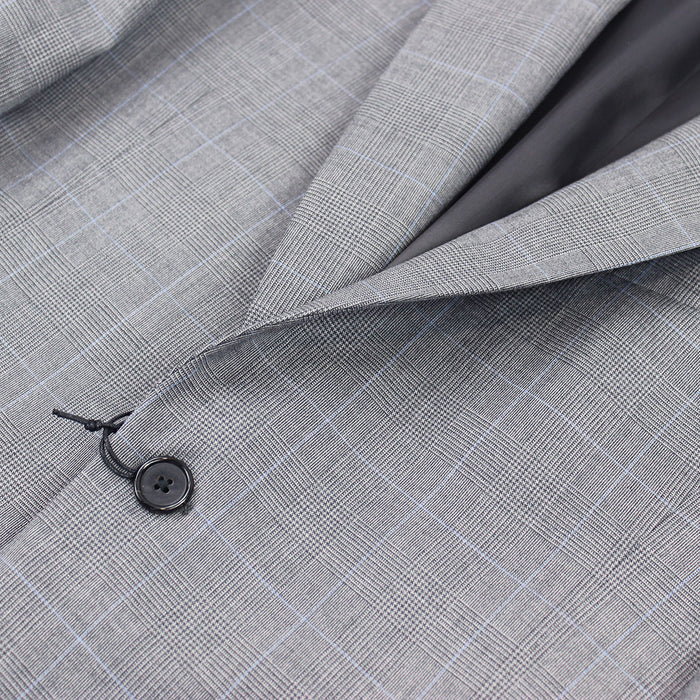Paul Smith - Soho Tailored Fit Suit in Grey/Blue Check - Nigel Clare