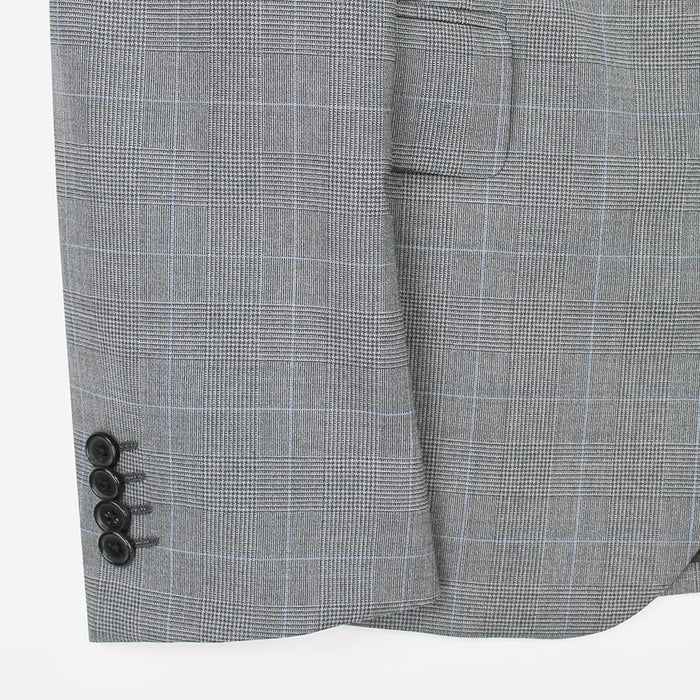 Paul Smith - Soho Tailored Fit Suit in Grey/Blue Check - Nigel Clare