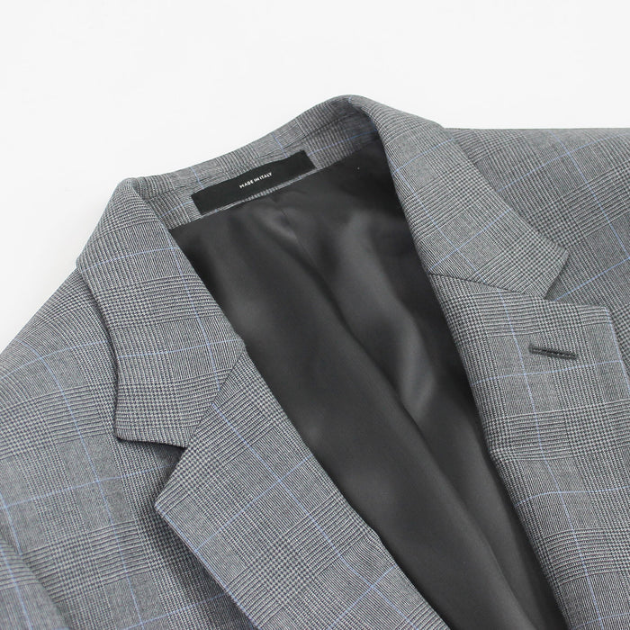 Paul Smith - Soho Tailored Fit Suit in Grey/Blue Check - Nigel Clare