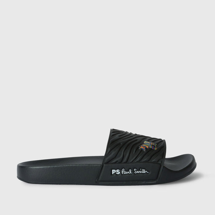 Paul Smith - Summit Zebra Logo Sliders in Black - Nigel Clare