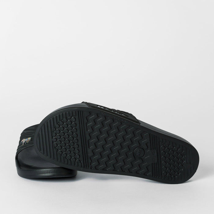 Paul Smith - Summit Zebra Logo Sliders in Black - Nigel Clare