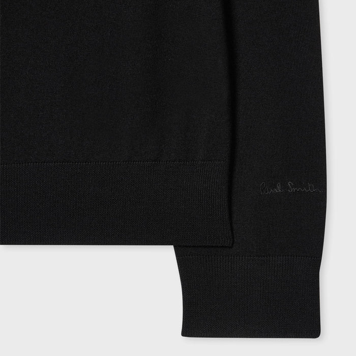 Paul Smith - Wool Half-Zip Sweater in Black - Nigel Clare