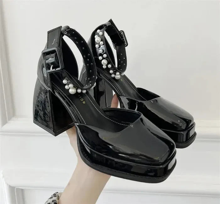 Mary Jane Chunky Heel fashionnsio