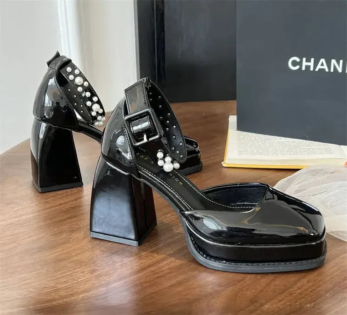 Mary Jane Chunky Heel fashionnsio