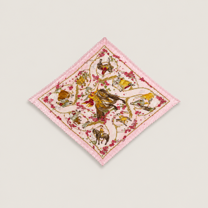 Pink Hermes Psisse Scarf