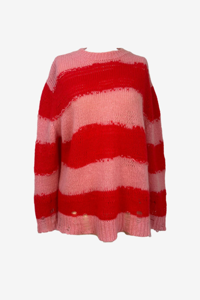 Pink & Red Knit Sweater