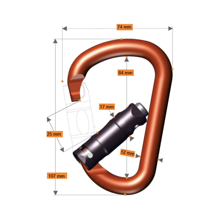 Pirate WireEye Auto-Lock Carabiner