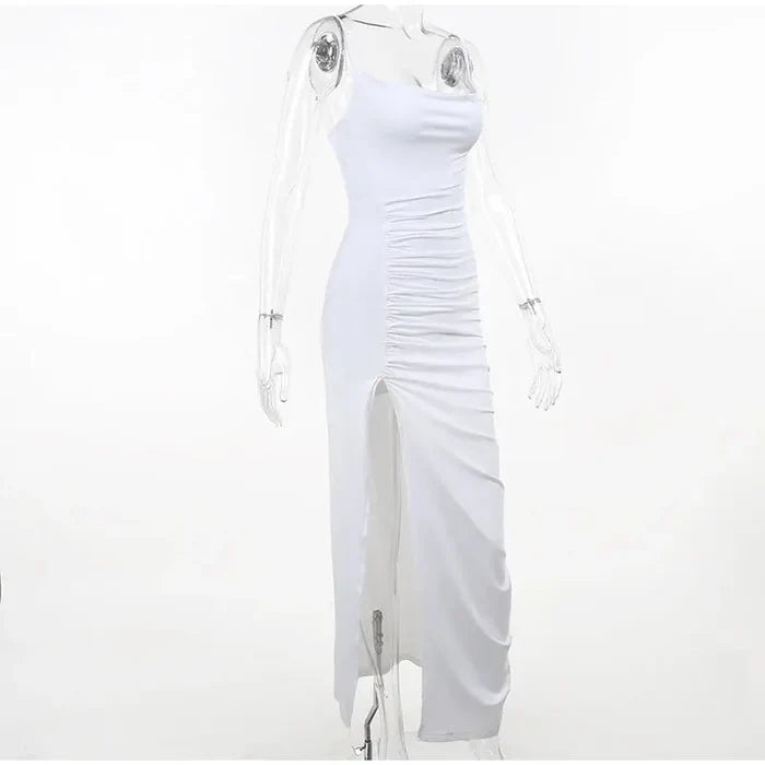 Sexy Pleated Slit Dress fashionnsio