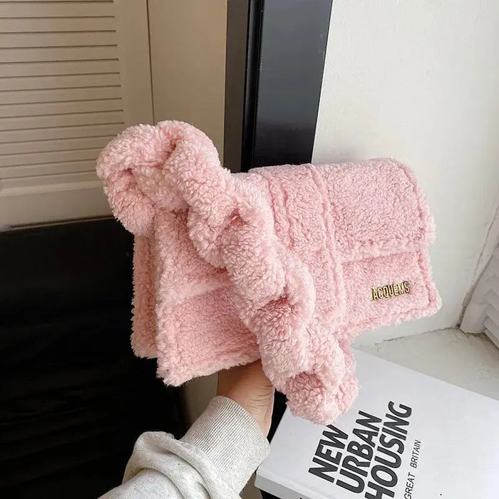 Twist Plush Shoulder Bags fashionnsio