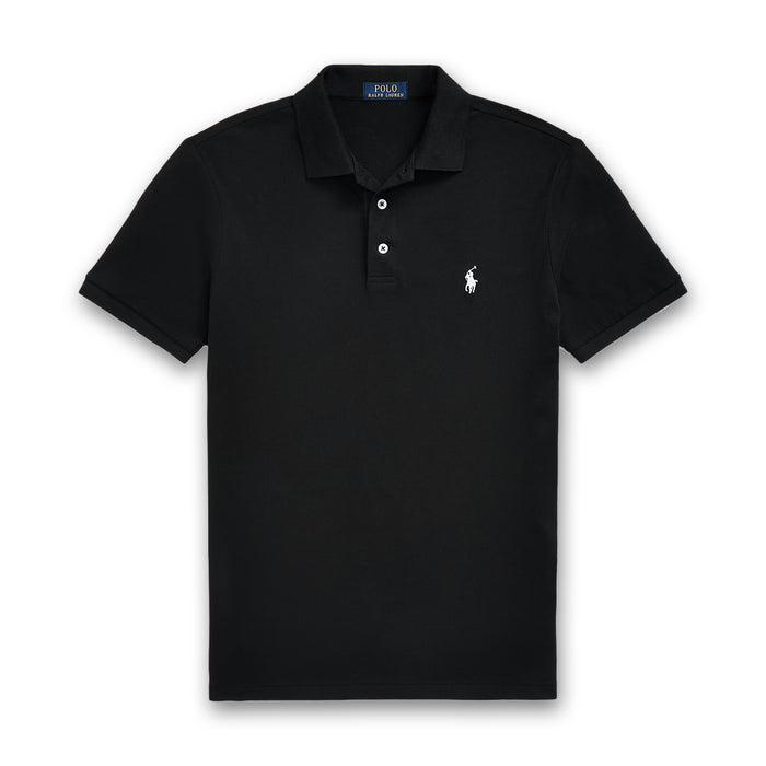 Polo Ralph Lauren - Custom Slim Fit Mesh Polo Shirt in Black - Nigel Clare