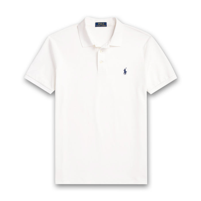 Polo Ralph Lauren - Custom Slim Fit Soft Polo Shirt in White - Nigel Clare