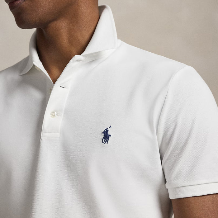Polo Ralph Lauren - Custom Slim Fit Soft Polo Shirt in White - Nigel Clare